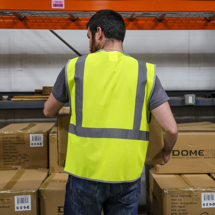 DOME75® DYNAMIC SERIES ANSI Class 2 Hi-Vis Viz-Cool Economy Safety Vest - DV1121