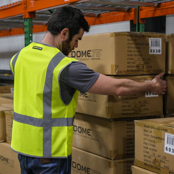 DOME75® DYNAMIC SERIES Hi-Vis ANSI Class 2 Viz-Cool Mesh Safety Vest - DV1221
