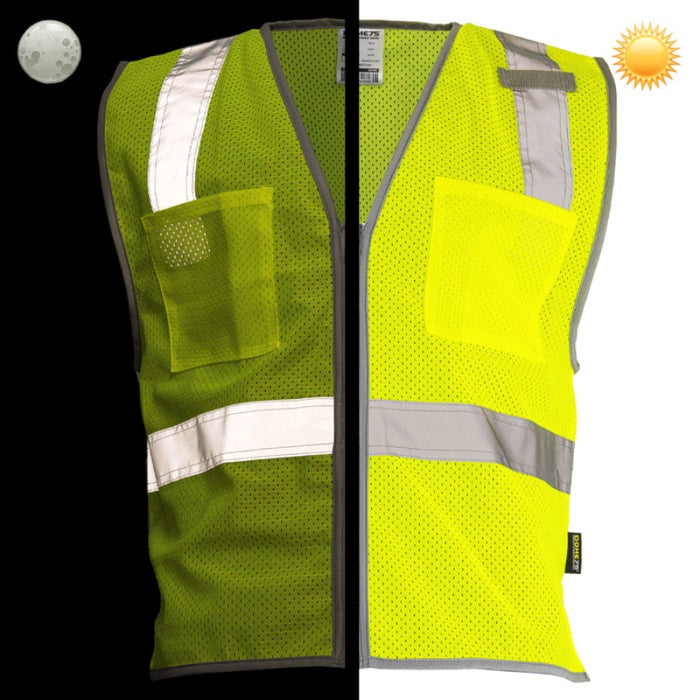 DOME75® DYNAMIC SERIES Hi-Vis ANSI Class 2 Viz-Cool Mesh Safety Vest - DV1221