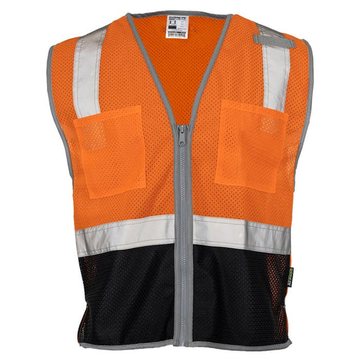 DOME75® DYNAMIC SERIES Hi-Vis ANSI Class 2 Black Bottom Viz-Cool Safety Vest - DV1222