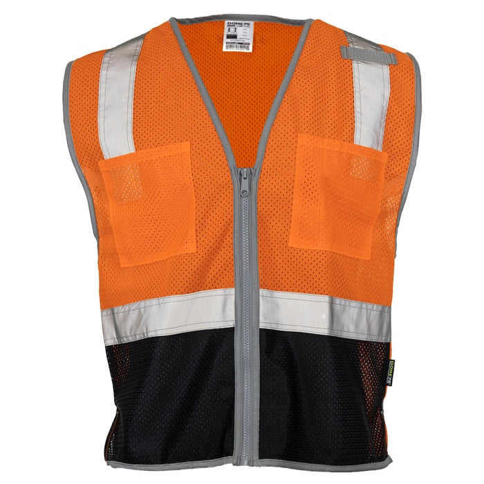 DOME75® DYNAMIC SERIES Hi-Vis ANSI Class 2 Black Bottom Viz-Cool Safety Vest - DV1222