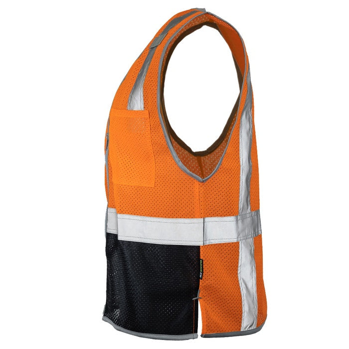 DOME75® DYNAMIC SERIES Hi-Vis ANSI Class 2 Black Bottom Viz-Cool Safety Vest - DV1222