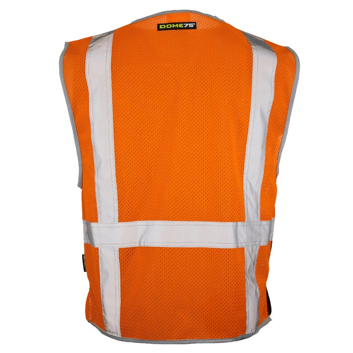 DOME75® DYNAMIC SERIES Hi-Vis ANSI Class 2 Black Bottom Viz-Cool Safety Vest - DV1222