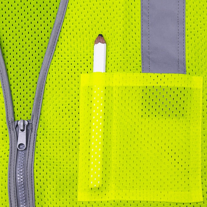 DOME75® DYNAMIC SERIES Hi-Vis ANSI Class 2 Black Bottom Viz-Cool Safety Vest - DV1222