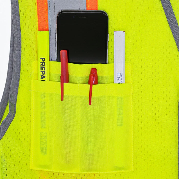 DOME75® DYNAMIC SERIES ANSI Class 2 Hi-Vis 5-Point Breakaway Mesh Safety Vest - DV2123BA