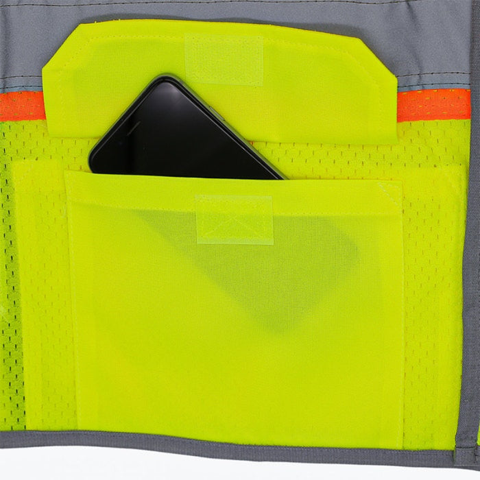 DOME75® DYNAMIC SERIES ANSI Class 2 Hi-Vis 5-Point Breakaway Mesh Safety Vest - DV2123BA