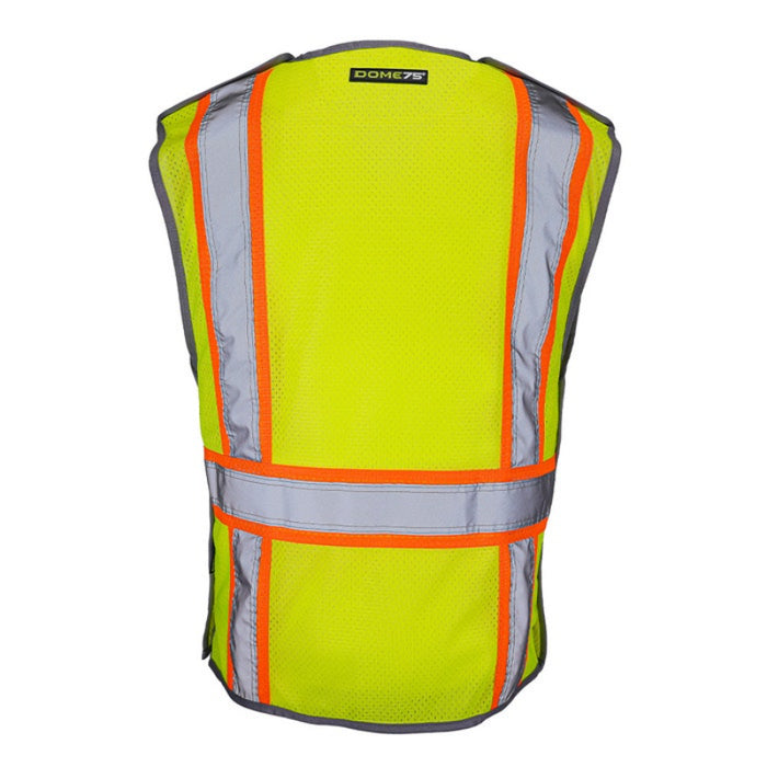 DOME75® DYNAMIC SERIES ANSI Class 2 Hi-Vis 5-Point Breakaway Mesh Safety Vest - DV2123BA