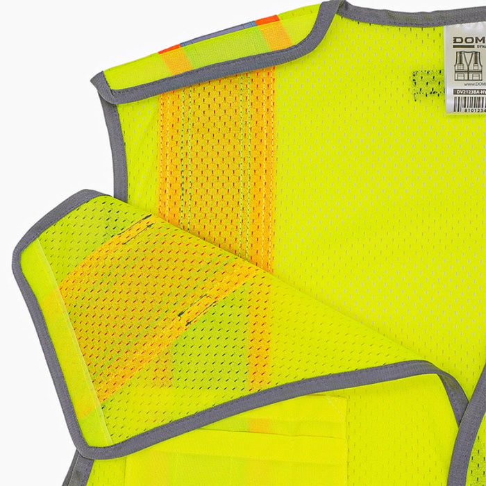 DOME75® DYNAMIC SERIES ANSI Class 2 Hi-Vis 5-Point Breakaway Mesh Safety Vest - DV2123BA