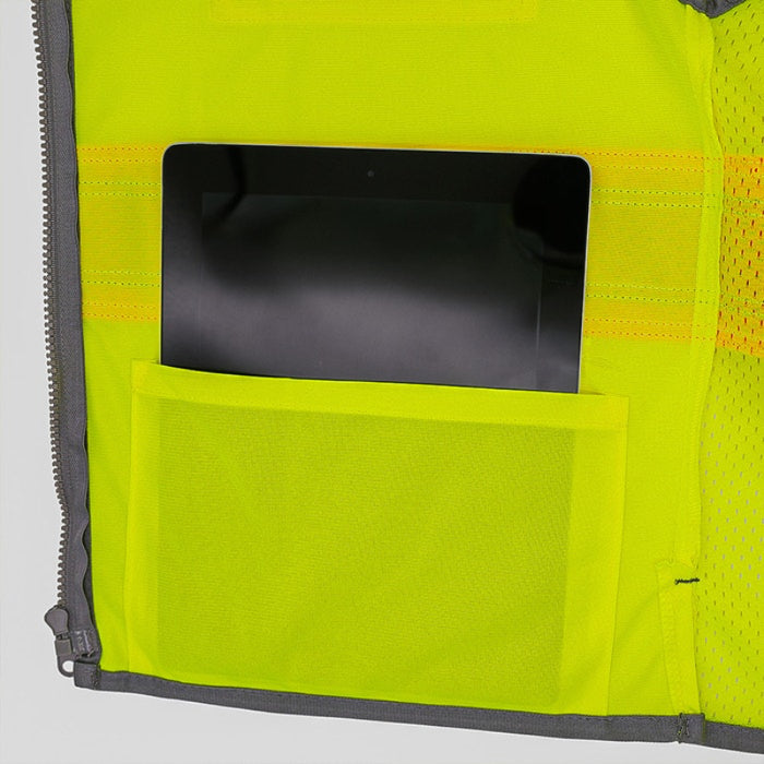 DOME75® DYNAMIC SERIES ANSI Class 2 Solid Front/Mesh Back Hi-Vis Contrast Safety Vest - DV2123S