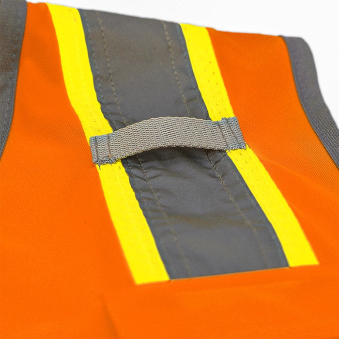 DOME75® DYNAMIC SERIES ANSI Class 2 Solid Front/Mesh Back Hi-Vis Contrast Safety Vest - DV2123S