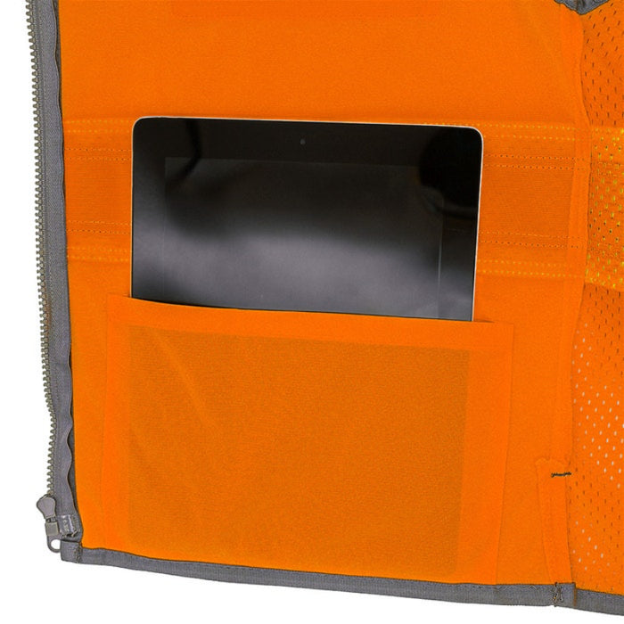 DOME75® DYNAMIC SERIES ANSI Class 2 Solid Front/Mesh Back Hi-Vis Contrast Safety Vest - DV2123S