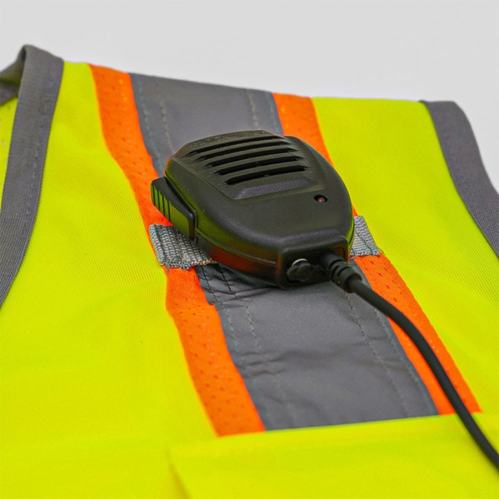 DOME75® DYNAMIC SERIES ANSI Class 2 Solid Front/Mesh Back Hi-Vis Contrast Safety Vest - DV2123S