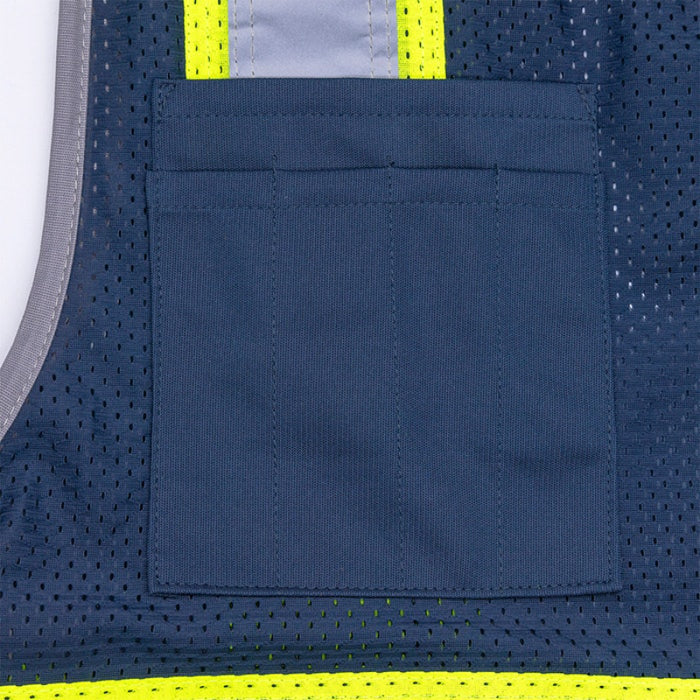 DOME75® DYNAMIC SERIES Enhanced Visibility Identification Hi-Vis Contrast Mesh Safety Vest - DV2183