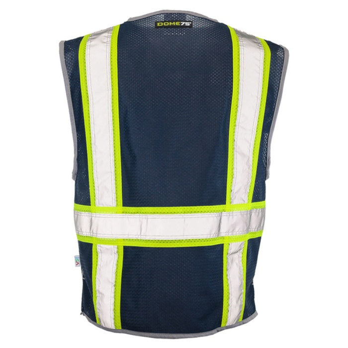 DOME75® DYNAMIC SERIES Enhanced Visibility Identification Hi-Vis Contrast Mesh Safety Vest - DV2183