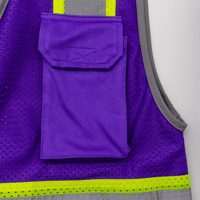 DOME75® DYNAMIC SERIES Enhanced Visibility Identification Hi-Vis Contrast Mesh Safety Vest - DV2183