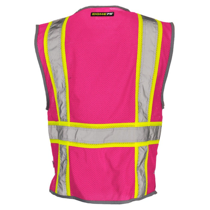 DOME75® DYNAMIC SERIES Enhanced Visibility Identification Hi-Vis Contrast Mesh Safety Vest - DV2183