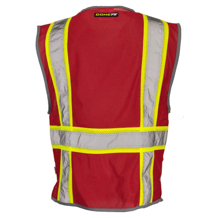 DOME75® DYNAMIC SERIES Enhanced Visibility Identification Hi-Vis Contrast Mesh Safety Vest - DV2183