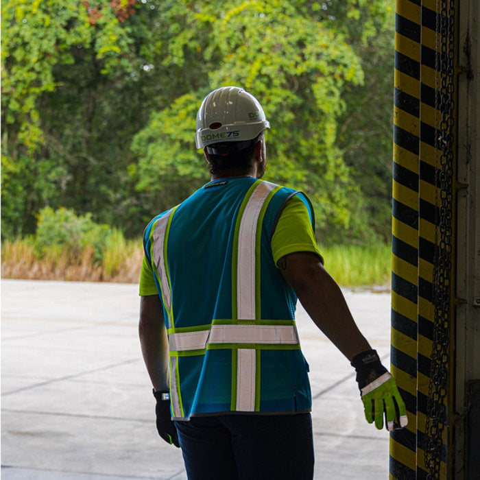 DOME75® DYNAMIC SERIES Enhanced Visibility Identification Hi-Vis Contrast Mesh Safety Vest - DV2183