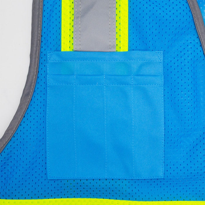 DOME75® DYNAMIC SERIES Enhanced Visibility Identification Hi-Vis Contrast Mesh Safety Vest - DV2183