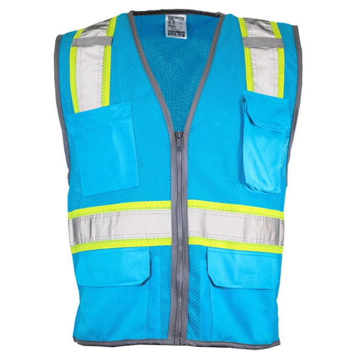 DOME75® DYNAMIC SERIES Enhanced Visibility Identification Hi-Vis Contrast Mesh Safety Vest - DV2183