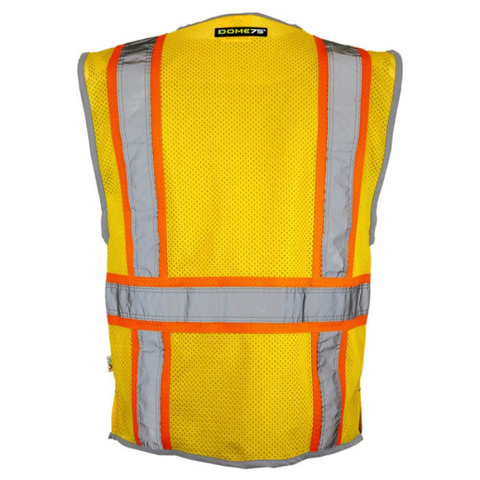 DOME75® DYNAMIC SERIES Enhanced Visibility Identification Hi-Vis Contrast Mesh Safety Vest - DV2183