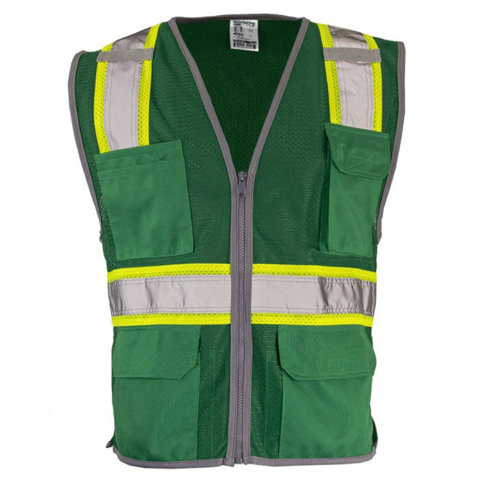DOME75® DYNAMIC SERIES Enhanced Visibility Identification Hi-Vis Contrast Mesh Safety Vest - DV2183