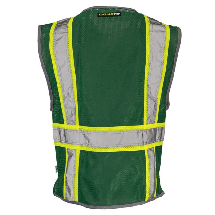 DOME75® DYNAMIC SERIES Enhanced Visibility Identification Hi-Vis Contrast Mesh Safety Vest - DV2183