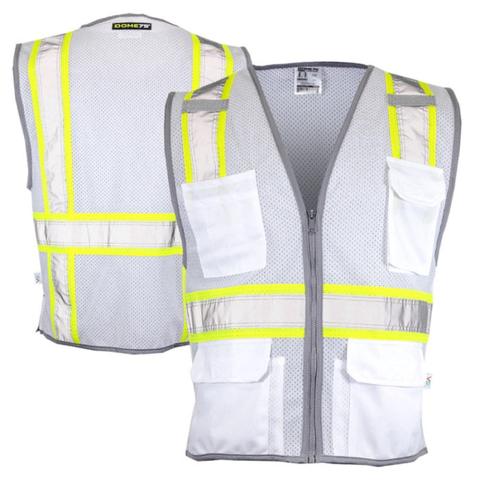 DOME75® DYNAMIC SERIES Enhanced Visibility Identification Hi-Vis Contrast Mesh Safety Vest - DV2183