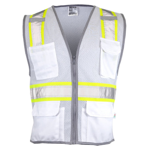 DOME75® DYNAMIC SERIES Enhanced Visibility Identification Hi-Vis Contrast Mesh Safety Vest - DV2183