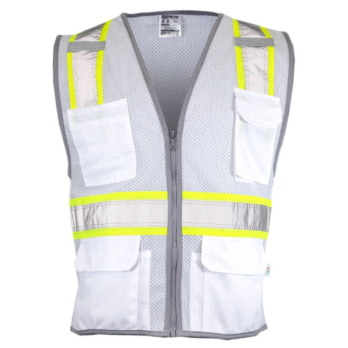DOME75® DYNAMIC SERIES Enhanced Visibility Identification Hi-Vis Contrast Mesh Safety Vest - DV2183