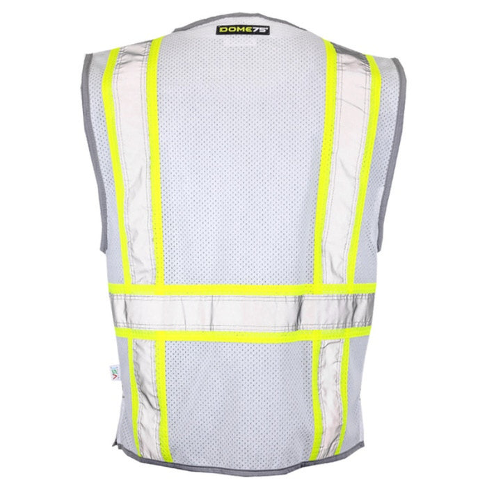 DOME75® DYNAMIC SERIES Enhanced Visibility Identification Hi-Vis Contrast Mesh Safety Vest - DV2183