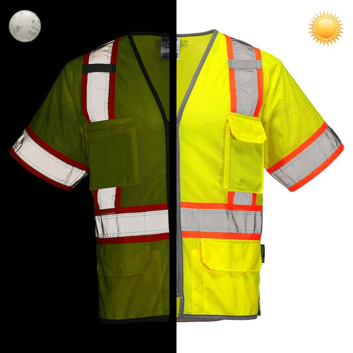 DOME75® DYNAMIC SERIES ANSI Class 3 Hi-Vis Contrast Viz-Cool Safety Vest - DV2533