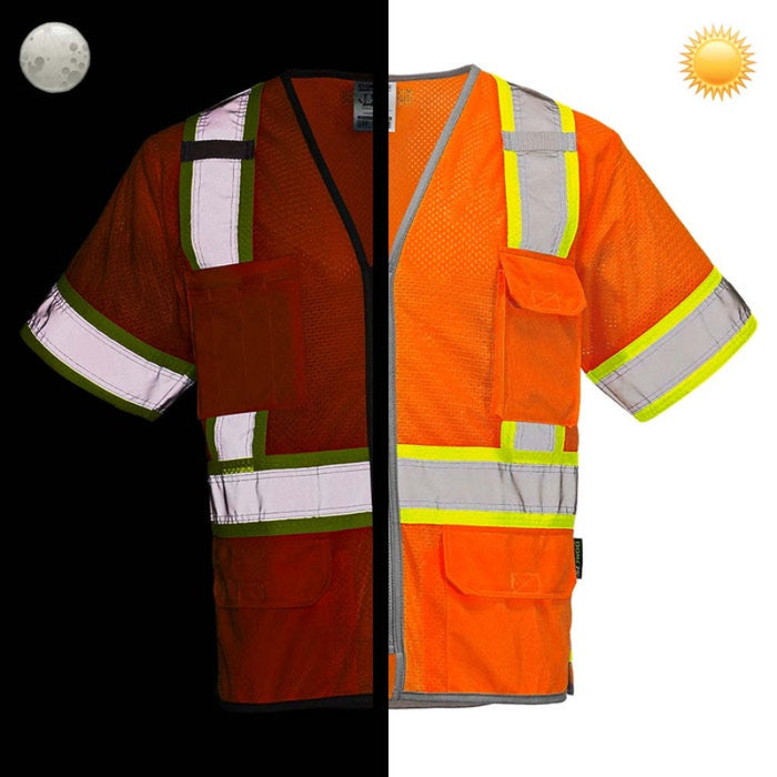 DOME75® DYNAMIC SERIES ANSI Class 3 Hi-Vis Contrast Viz-Cool Safety Vest - DV2533