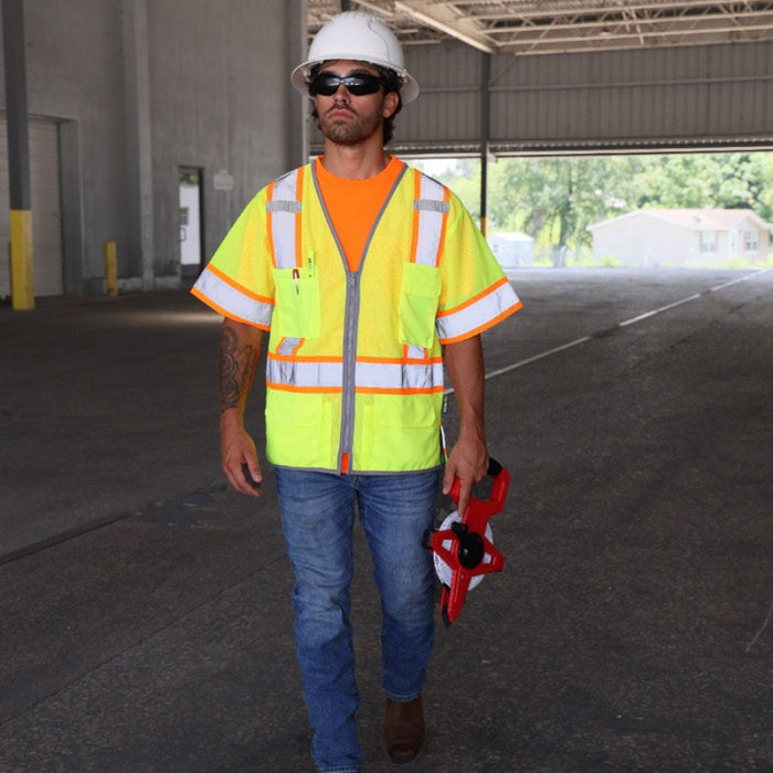 DOME75® DYNAMIC SERIES ANSI Class 3 Hi-Vis Contrast Viz-Cool Safety Vest - DV2533