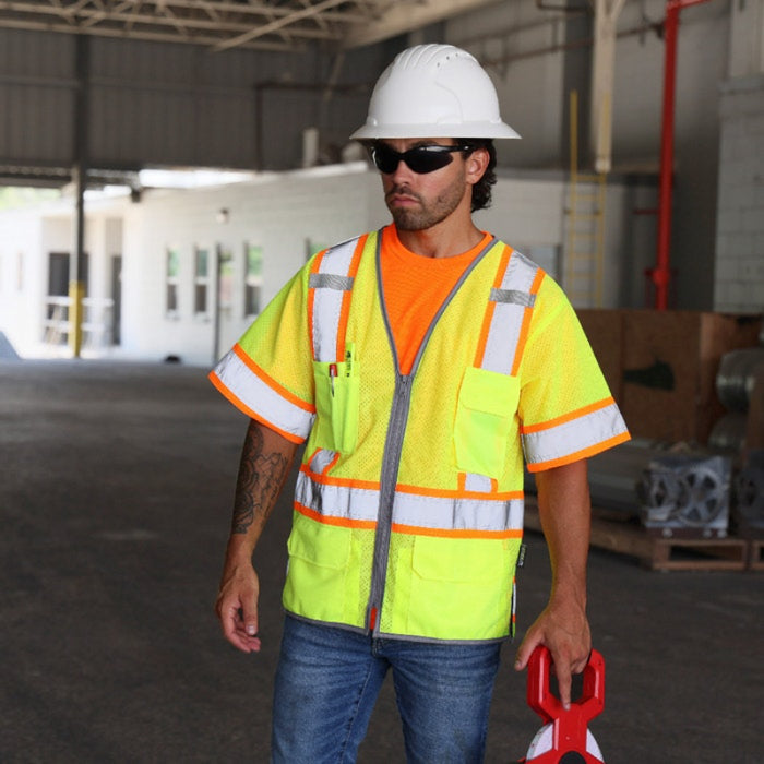 DOME75® DYNAMIC SERIES ANSI Class 3 Hi-Vis Contrast Viz-Cool Safety Vest - DV2533