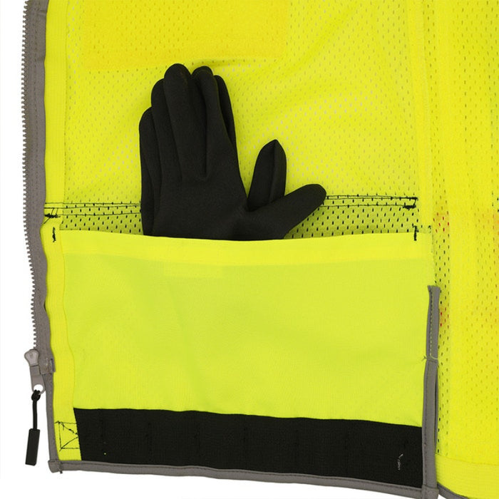 DOME75® DYNAMIC Series ANSI Class 2 Heavy Duty Economy Contrast Black Bottom Vest - DV3525