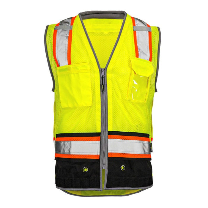 DOME75® DYNAMIC Series ANSI Class 2 Heavy Duty Economy Contrast Black Bottom Vest - DV3525