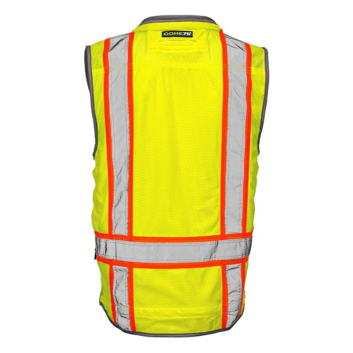 DOME75® DYNAMIC Series ANSI Class 2 Heavy Duty Economy Contrast Black Bottom Vest - DV3525
