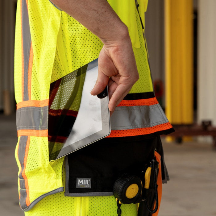 DOME75® DYNAMIC Series ANSI Class 2 Heavy Duty Economy Contrast Black Bottom Vest - DV3525