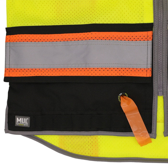 DOME75® DYNAMIC Series ANSI Class 2 Heavy Duty Economy Contrast Black Bottom Vest - DV3525