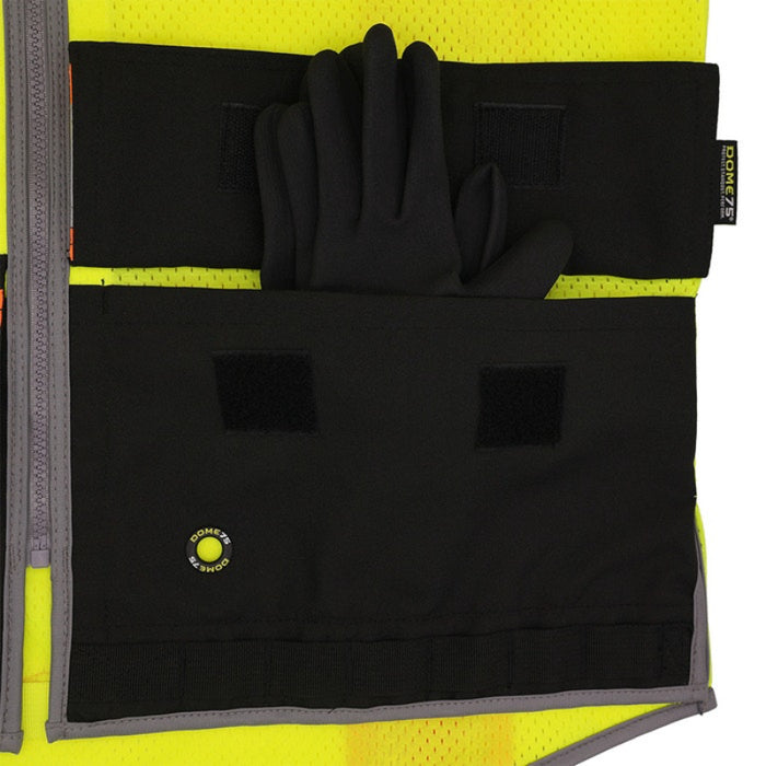 DOME75® DYNAMIC Series ANSI Class 2 Heavy Duty Economy Contrast Black Bottom Vest - DV3525