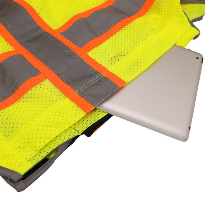 DOME75® DYNAMIC Series ANSI Class 2 Heavy Duty Economy Contrast Black Bottom Vest - DV3525