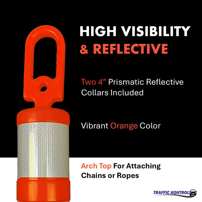 45" Traffic Safety Delineator Post -  - Orange - No Base