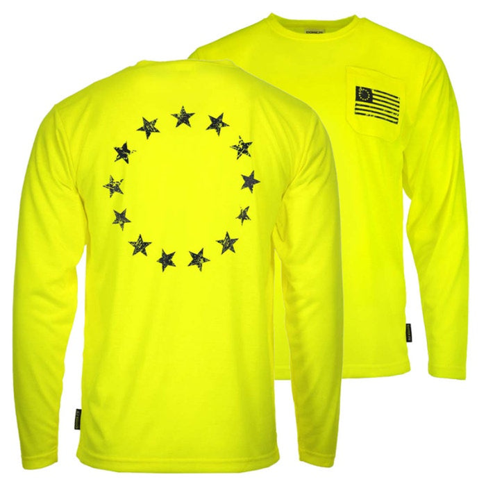 DOME75® EXIUS SERIES Betsy Ross Flag Viz-Tuff Long Sleeve T-Shirt - ESL26102A