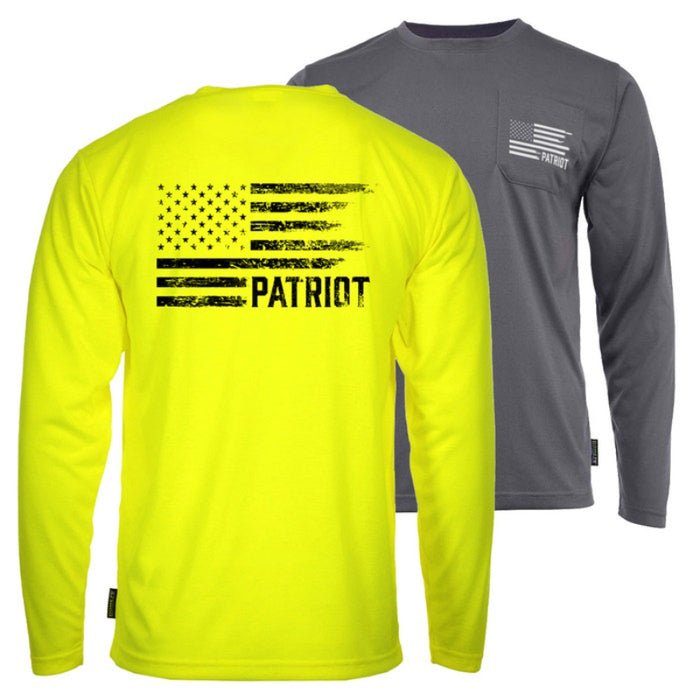 DOME75® EXIUS SERIES The Patriot Flag Viz-Tuff Long Sleeve T-Shirt - ESL26106A