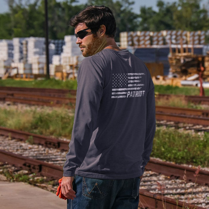 DOME75® EXIUS SERIES The Patriot Flag Viz-Tuff Long Sleeve T-Shirt - ESL26106A
