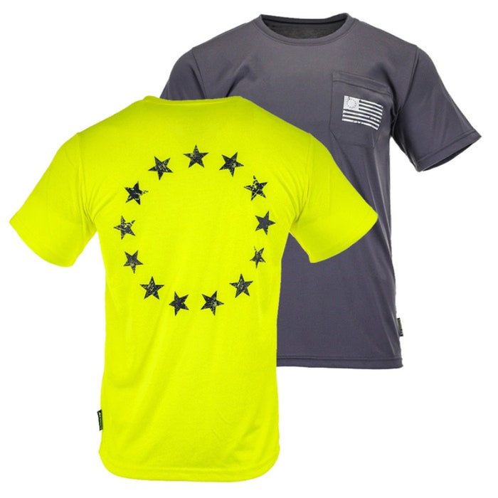 DOME75® EXIUS SERIES Betsy Ross Flag Viz-Tuff Short Sleeve T-Shirt - ESS26102A