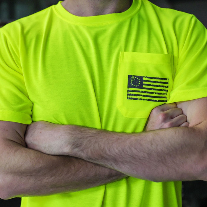 DOME75® EXIUS SERIES Betsy Ross Flag Viz-Tuff Short Sleeve T-Shirt - ESS26102A