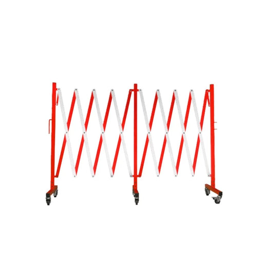 Flexpro - 160 Tough - Steel and Aluminum Made Expandable Barricade - Red - White