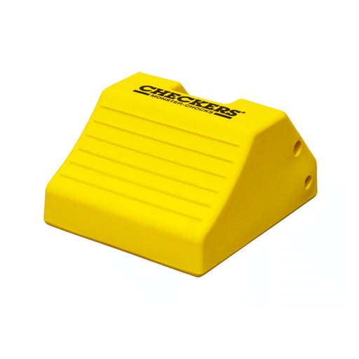 Heavy Duty Wheel Chocks - 105" Max Tire Diameter - 275 Tons Capacity - Safety Yellow Polyurethane